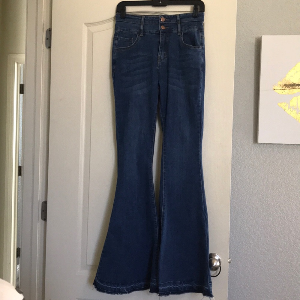 Flare dark denim jeans